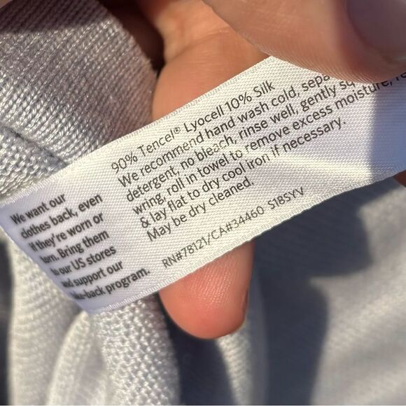 Eileen Fisher Periwinkle Tencel Silk Short Sleeve Sweater XS - Picture 3 of 4